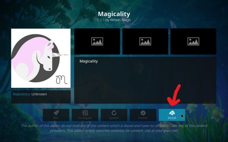 magicality install screen